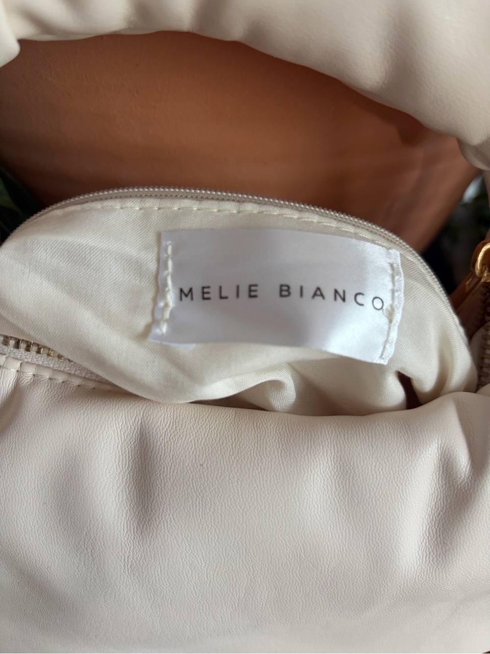 Melie Bianco Cream Soft Knot Handle Women's Shoulder Bag - Picture 5 of 7